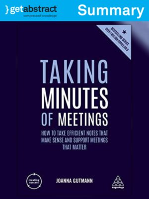 cover image of Taking Minutes of Meetings (Summary)